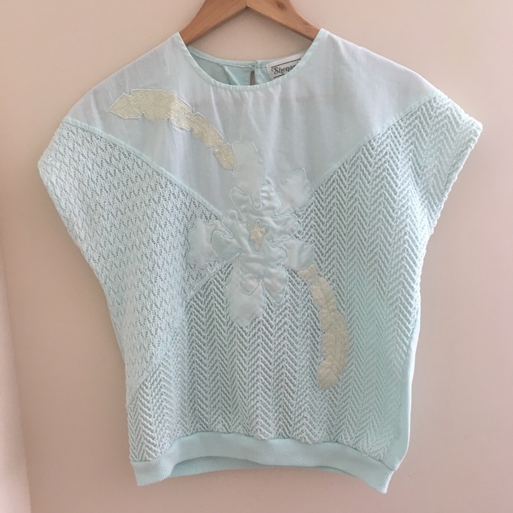[vintage] mint knit top
